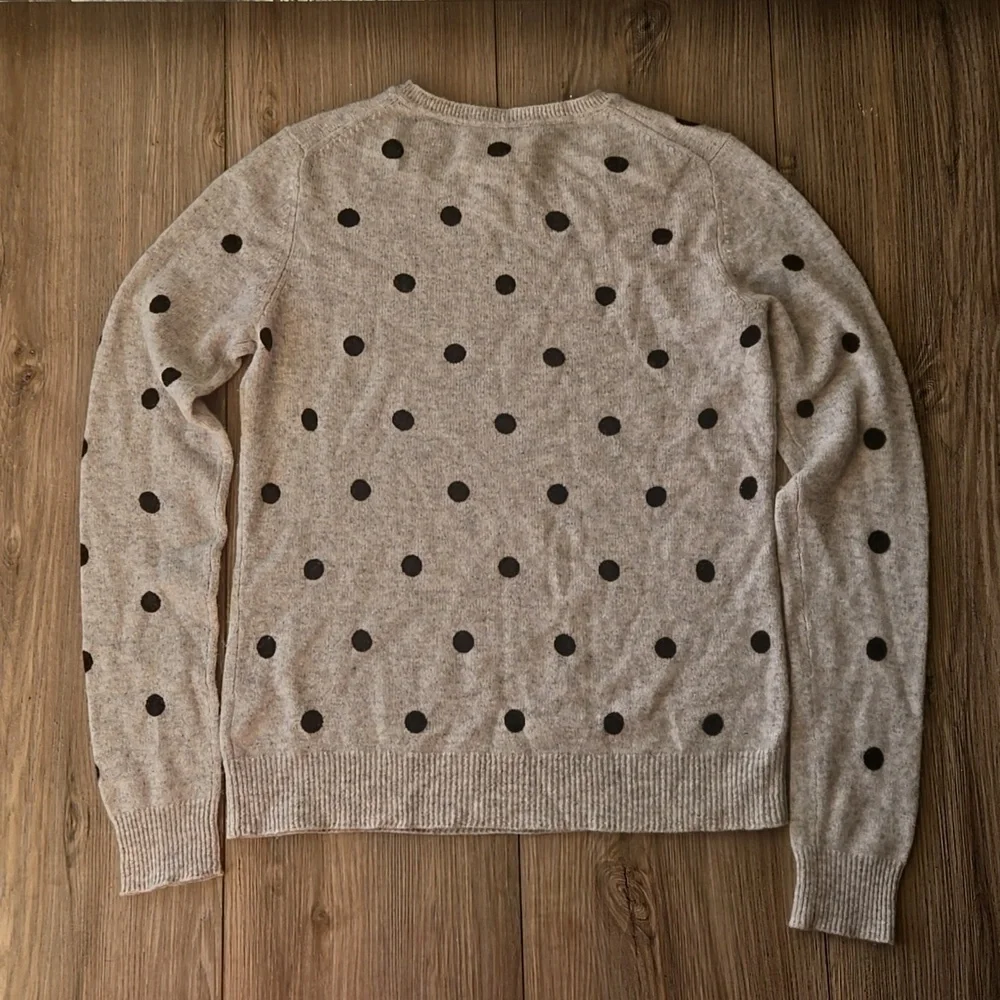 Cynthia Rowley 100% 2-Ply Cashmere Polka Dot Sweater